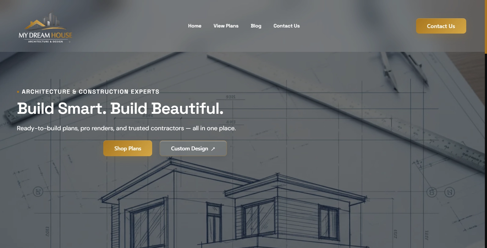 Mydreamhouse Architectural Marketplace | Web Design & Payment Integration