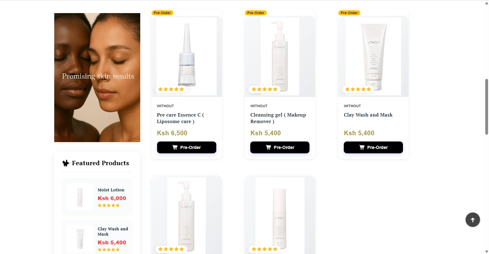 W.Kirei Skin – Japanese Skincare E-Commerce Website